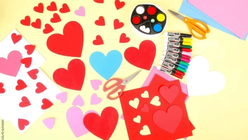 Alla hjärtans dag pyssel för små barn 1-3 år