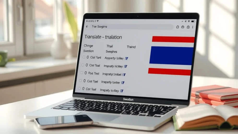 Översätt svenska till thailändska enkelt och snabbt
